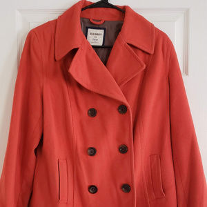 Orange Old Navy Pea Coat